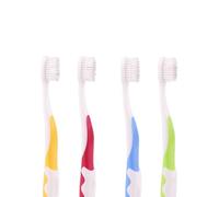 ELAYARD 4Pcs Bristle Toothbrushes with Anti-Slip Handle Soft Bristles Training Toothbrush for Ages Green Blue Yellow Red Oral Care