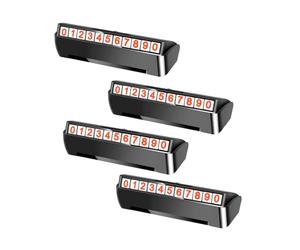 ELAYARD 4Pcs Car Temporary Parking Plates Abs Material Sun-resistant Design for No View Obstruction Hidden Number Display for Private Cars and Temporary Parking Safety
