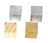 ELAYARD 4pcs Density Cubes for Physics Teaching Accurate Iron Aluminum Blocks for Science Experiments School Elements Cube Kit for Middle School Density Measurement