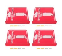ELAYARD 4pcs Fire Extinguisher Sign down Arrow, 6x6 Inch Double-sided Acrylic Fire Extinguisher down Arrow Signage Kit Including Screws for Home, Office, and Business Safety