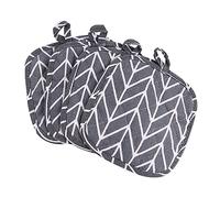 ELAYARD 4pcs Gray Arrow Pattern Linen Cotton Table Placemats Heat Resistant Insulation Pads for Kitchen Dining Eco Friendly Thickened Multi Use Pot Mats with Hanging for Easy Storage