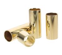 ELAYARD 4pcs Guitar Slide Set Metal Guitar Finger Slides Gold Tone Bars in 28mm 51mm 60mm 70mm for Blues Jazz Country Styles