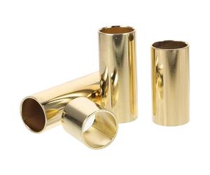 ELAYARD 4pcs Guitar Slide Set Metal Guitar Finger Slides Gold Tone Bars in 28mm 51mm 60mm 70mm for Blues Jazz Country Styles