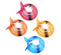 ELAYARD 4pcs Hair Claw Clips for Women and Decorative Spiral Round Design Sturdy Non Fade Strong Hold for Makeup Cooking Daily Use Multi Color