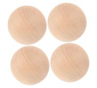 ELAYARD 4Pcs Natural Wood Bocce Balls Smooth Surface Safe Outdoor Lawn Game Leisure Sports for Family Garden Fun