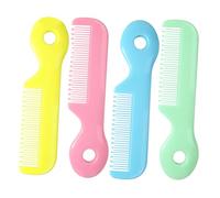 ELAYARD 4pcs Newborn Hair Comb round Teeth Abs Material Assorted Colour Detangling Hairbrush for Babies Scalp Massaging Baby Shower Registry Essential