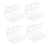 ELAYARD 4pcs Portable Clear Plastic Egg Holder with Odor Blocking Lid Slot Travel Egg Container for Refrigerator and Outdoor Use and Camping
