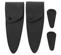 ELAYARD 4pcs PU Scissor Covers Protective Sheaths for Hairstylists Sewing and Crafting Scissor Cases with Medium and Small Rounded Tip Designs for Haircut and Embroidery Use