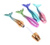 ELAYARD 4pcs Quality Lip Gloss Holder Lip Balm Tube DIY Gloss Tube Container Mermaid Shape Design