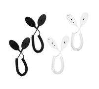 ELAYARD 4pcs Remote Keeper with Self Adhesive Hooks Retractable Security Spring Cables for Remote Controls No Drill Wall Mount Holders for Organized Storage and Loss Protection