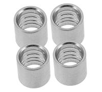 ELAYARD 4pcs Stainless Steel Pool Cue Ferrules for Snooker Billiards Replacement Tips Kit with Enhanced Ball Control and Precision Grip for Professional Cue Stick Repair
