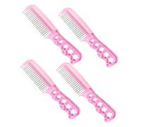 ELAYARD 4pcs Steel Tooth Wig Comb for Women Ergonomic Hair Combs for Styling Wigs Comfortable Handle Effortless Glide for Doll Hair