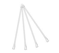 ELAYARD 4pcs Transparent Blind Wand Replacement Rods with Hook Window Blind Stick for Venetian Curtain Pull Accessory