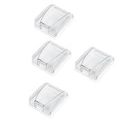 ELAYARD 4pcs Transparent Type Wall Switch Outlet Case Cover with Open Material for Home Commercial Industrial Use