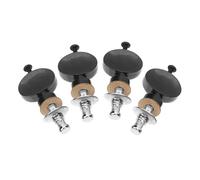 ELAYARD 4pcs Ukulele Tuning Key Pegs Small Round Handle Heads Replacement Parts with Adjustable Screw for Precise String Tuning Black