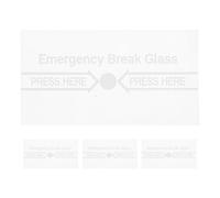 ELAYARD 4pcs Universal Fire Alarm Call Point Glass Replacement Manual Emergency Break Glass Insert for Alarm Switch Cover Tamper-proof Weatherproof for Indoor Security Systems