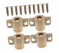 ELAYARD 4pcs Vintage Alloy Magnetic Cabinet Door Latches Strong Round Magnet Catch for Cupboard Furniture Doors Heavy Duty Magnetic Catch for Kitchen Pantry Wardrobe Closures