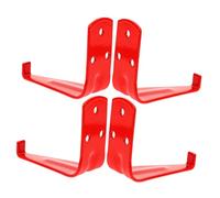 ELAYARD 4pcs Wall-mount Fire Extinguisher Bracket Red Holder for Extinguishers Compact Space-saving Design Easy Installation Lightweight Solid Construction for Home and Office Safety
