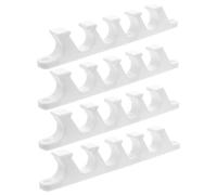 ELAYARD 4pcs White Adjustable Patio Lounge Brackets Position Recliner Support for Outdoor Lawn Furniture Replacement Parts Weather Resistant