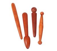 ELAYARD 4pcs Wooden Manual Massage Tool Set Handheld Reflexology Sticks Foot Meridian Massager Trigger Point Stick for Relief and Circulation Improvement