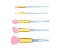 ELAYARD 5 Pcs Makeup Brush Set Cosmetics Brush for Woman Artificial Fiber and Plastic Material Professional Use Safe for Washing Liquid Foundation Powder Accessories for Women