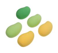 ELAYARD 5 Pcs Mango Shape Makeup Sponge Applicators Assorted Color Stylish Unique Design Strong Grasping Power Delicate Makeup Random Color