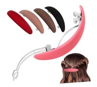 ELAYARD 5 Pcs Vintage Automatic Hair Barrettes for Women Plastic French Clips with Secure Closure Multi Color for Everyday Party Wedding Hair Accessories