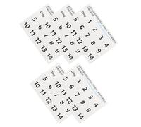 ELAYARD 5 Pieces Removable Tongue Drum Scale Stickers with White Numbers, Ethereal Handpan Drum Note Labels for Music Students, Beginner Practice Decals for Easy Learning and