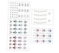 ELAYARD 5 Sets Self Adhesive Face Rhinestones Jewels Stickers Acrylic Crystal Gems for Eyebrow Eye Forehead Makeup Body Art Festival Party