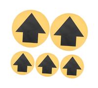 ELAYARD 5 Sheets Social Distancing Safety Stickers Arrow Floor Markers for Market School Hospital Directional Decals for Crowd Management and Safety Compliance