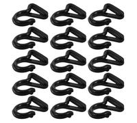 ELAYARD 50pcs Black Plastic Rv Awning Hooks Weatherproof S-shaped Storage Hangers for Camping Tent Light Holders Compatible with Canopy Poles and Piping Rails Outdoor Gear Organizer