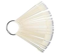 ELAYARD 50pcs Nail Polish Display Sticks Fan Shaped Practice Nail Tips Manicure Accessories for Professional Supplies and Display