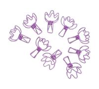 ELAYARD 50Pcs Purple Metal Wire Clips Mountain Shape Small Binder Clips for Office Paperwork, Cute Mini Wire Paperclips Decorative Paper Clamps for School and Desk Organization