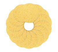 ELAYARD 50pcs Round Facial Sponges for Makeup Removal and Cleansing Fine Wood Pulp Material Compact Thickness Soft and Skin-friendly Yellow Sponges for Daily Skincare Routine