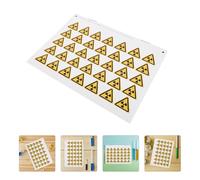 ELAYARD 54pcs Radiation Hazard Warning Labels Pvc Multilingual Yellow Self-adhesive Weather-resistant Safety Stickers for Sources Machines International Research Medicine