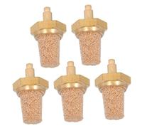 ELAYARD 5pcs Copper Fog Machine Nozzle with Filter Brass Pneumatic Muffler Silencer for Stage Fog Machines Bubble Stone Air Filter for Noise Reduction and Enhanced Output