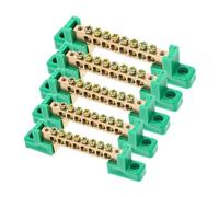 ELAYARD 5pcs Copper Ground Terminal Block Connector Strip Electrical Junction Box Wire Organizer Fire Safety Enhanced Wiring