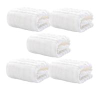 ELAYARD 5pcs Cotton Washcloths Soft Muslin Burp Cloths Newborn Face Towels Breathable Saliva Wipes Hand Towels for Sensitive Skin