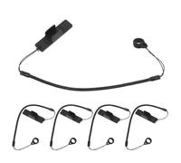 ELAYARD 5pcs Elastic Retractable Pen Leash Tether Lanyard with Coil Strap and Secure Clip Anti-lose Stylus Holder for Tablets Mobile Phones GPS for Teachers and Office Use