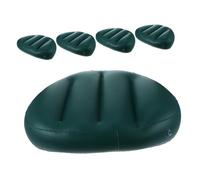 ELAYARD 5pcs Inflatable Kayak Seat Cushion PVC Boat Accessories with Ergonomic Lumbar Support Foldable Pad for Canoeing Camping Dark Green