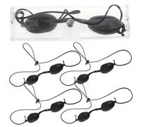 ELAYARD 5pcs Laser Protection Eye Shades for Uv Led Light Infrared Eye Protector Goggles in Black for Photorejuvenation and Facial Treatment