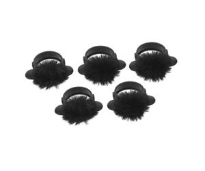 ELAYARD 5Pcs Magnetic Furry Microphone Windscreen Muff Windproof Dustproof Cover for Lavalier Wireless Mics Noise Reduction Protector for Outdoor Filming Live Streaming Ktv