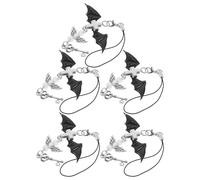 ELAYARD 5pcs Mobile Phone Charms Set with Punk Skull Cross Wing Pendants, 6.3" Cellphone Hanging Straps for Women, Phone Case Decoration Accessories for Bags Keys Cameras