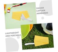 ELAYARD 5pcs Reflective Elastic Captain Armbands Set Solid Color Soccer Bands with Strong Closure for Team Training Lightweight and Visible Football Player Badges for Sports and School Use