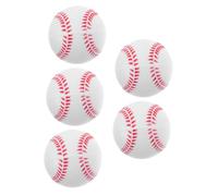 ELAYARD 5pcs Rubber Baseball Training Balls for Beginners Bounce Practice Balls for Outdoor Sports and Exercise White Soft Rubber for Motor Skill Development