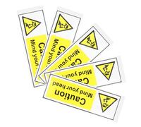 ELAYARD 5PCS Self-adhesive Low Ceiling Warning Labels Caution Stickers for Head Safety Alert Signs Stairs Warning Decals for Accident Prevention