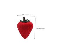 ELAYARD 5pcs Strawberry Shaped Velvet Ring Box Compact Jewelry Holder Container for Rings Earrings Travel Storage Organizer Creative Red Trinket Case