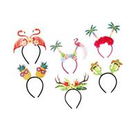 ELAYARD 6 pcs Hawaii Themed Decorative Headbands for Beach Parties Luau Celebrations and Pool Events Eye Catching Accessories for Fun Photos and Memorable Moments