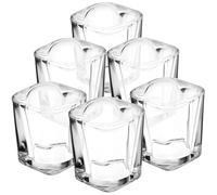 ELAYARD 6 Pcs Heart Shot Glasses Thick Glass 45Ml Capacity for Hen Party Bar Home Use