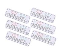 ELAYARD 6-Piece UVC-UVA Detection Cards UV Test Strips for Light Bulb Testing UV Meter and Light Testing Accurate Identification Tools